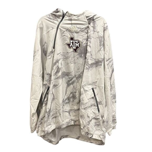 Adidas Men's Texas A&M Aggies Camo Windbreaker Jacket XL Hooded Team Issued - Picture 1 of 6